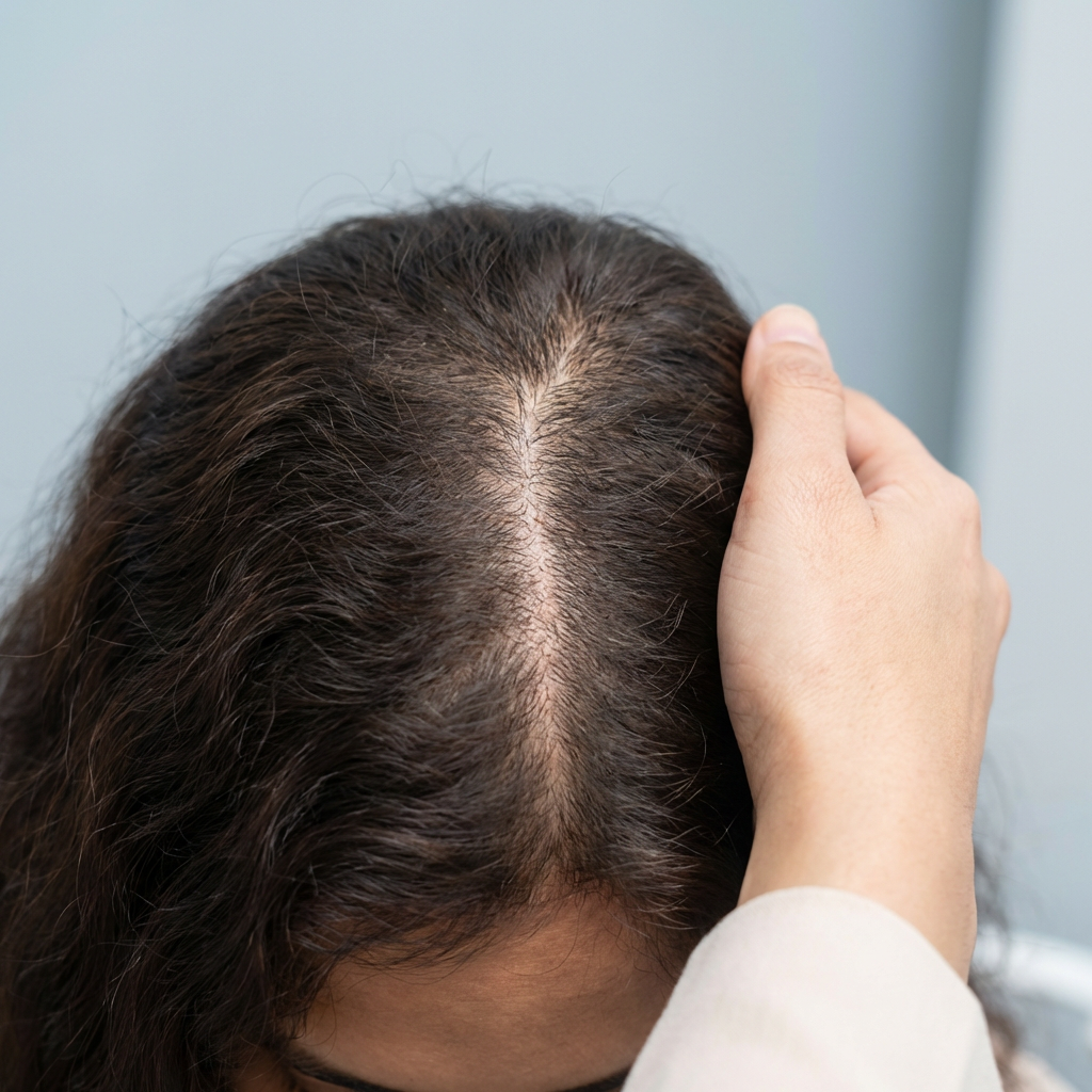 Stress-related hair fall